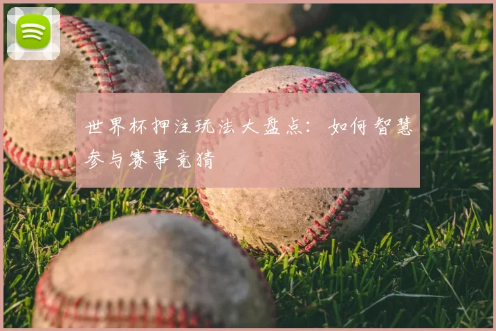世界杯押注玩法大盘点:如何智慧参与赛事竞猜